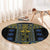 Ukraine Round Carpet Traditional Braided Rope Belt Folk Pattern National Color