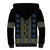 Ukraine Sherpa Hoodie Traditional Braided Rope Belt Folk Pattern National Color