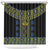Ukraine Shower Curtain Traditional Braided Rope Belt Folk Pattern National Color