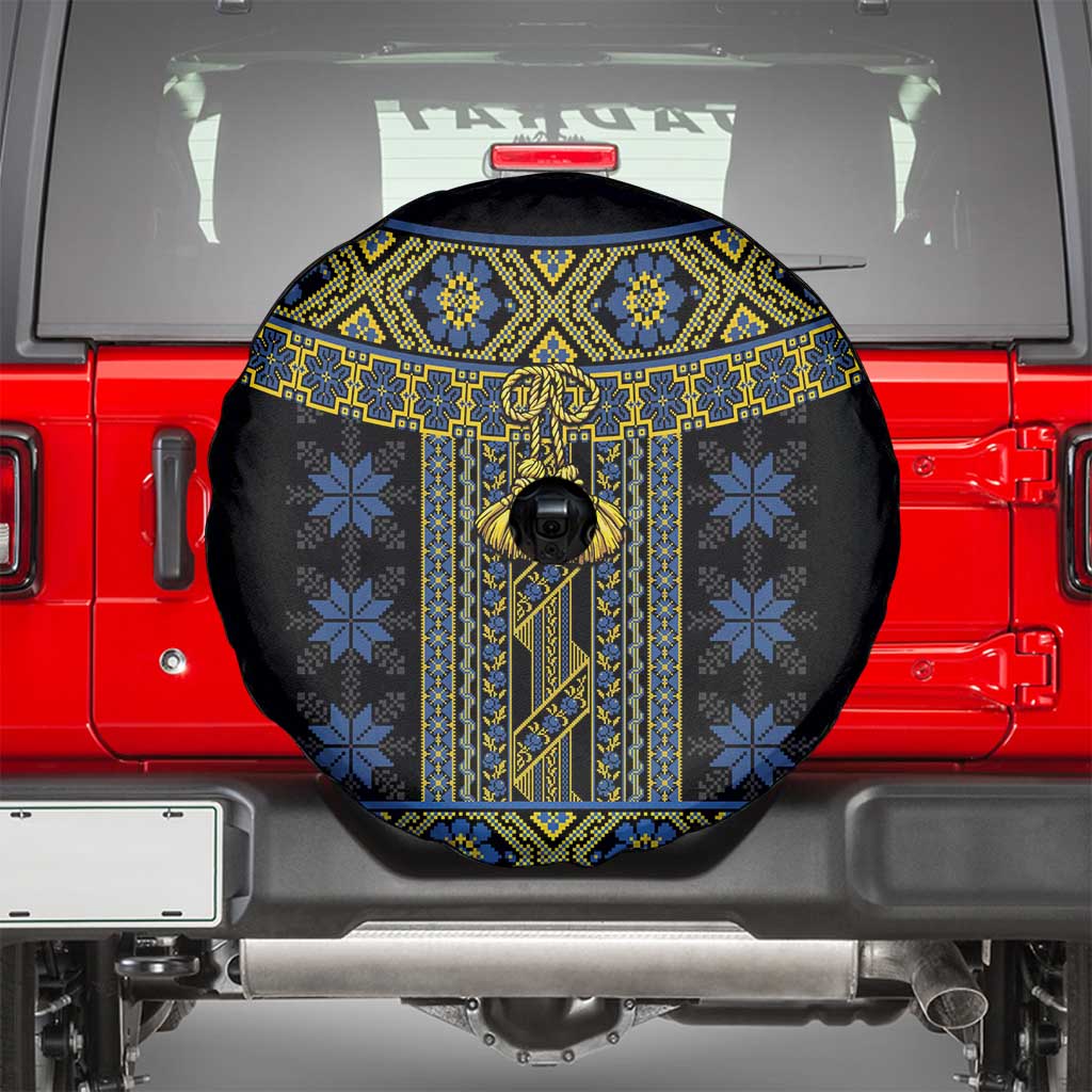 Ukraine Spare Tire Cover Traditional Braided Rope Belt Folk Pattern National Color