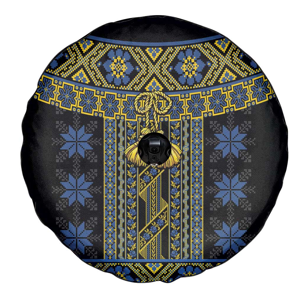 Ukraine Spare Tire Cover Traditional Braided Rope Belt Folk Pattern National Color