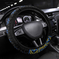Ukraine Steering Wheel Cover Traditional Braided Rope Belt Folk Pattern National Color