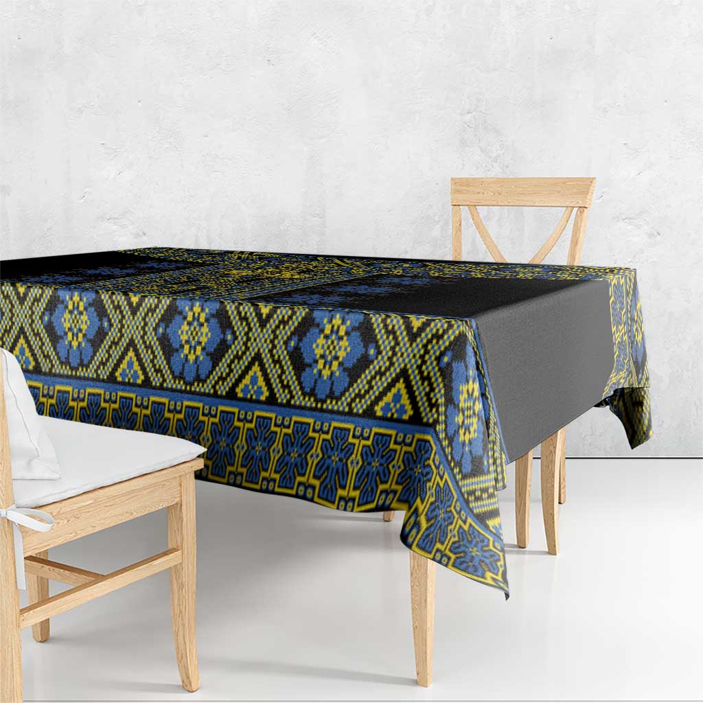 Ukraine Tablecloth Traditional Braided Rope Belt Folk Pattern National Color