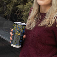 Ukraine Tumbler Cup Traditional Braided Rope Belt Folk Pattern National Color