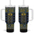 Ukraine Tumbler With Handle Traditional Braided Rope Belt Folk Pattern National Color