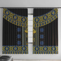 Ukraine Window Curtain Traditional Braided Rope Belt Folk Pattern National Color
