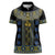 Ukraine Women Polo Shirt Traditional Braided Rope Belt Folk Pattern National Color