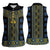 Ukraine Women Sleeveless Polo Shirt Traditional Braided Rope Belt Folk Pattern National Color