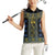 Ukraine Women Sleeveless Polo Shirt Traditional Braided Rope Belt Folk Pattern National Color