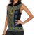 Ukraine Women Sleeveless Polo Shirt Traditional Braided Rope Belt Folk Pattern National Color