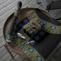 Ukraine Wrapping Paper Traditional Braided Rope Belt Folk Pattern National Color - Wonder Print Shop