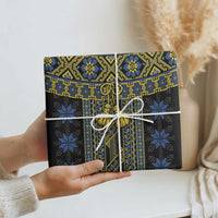 Ukraine Wrapping Paper Traditional Braided Rope Belt Folk Pattern National Color - Wonder Print Shop