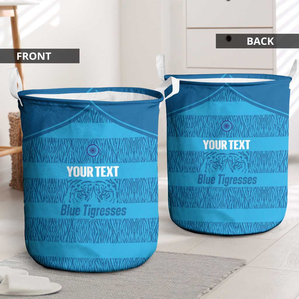 Custom India Football 2026 Laundry Basket Come On Blue Tigresses - Blue Version
