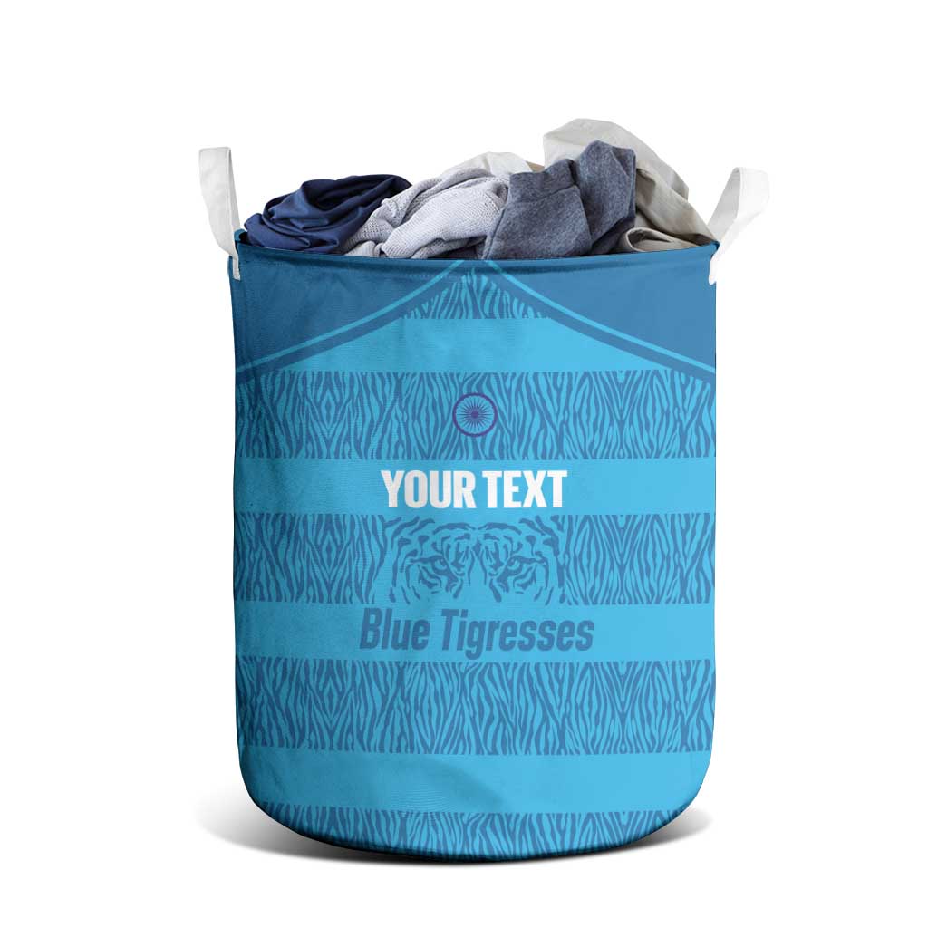 Custom India Football 2026 Laundry Basket Come On Blue Tigresses - Blue Version