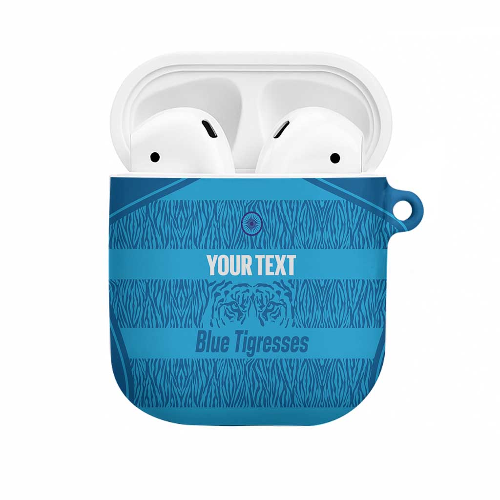 Custom India Football 2026 AirPods Case Come On Blue Tigresses - Blue Version