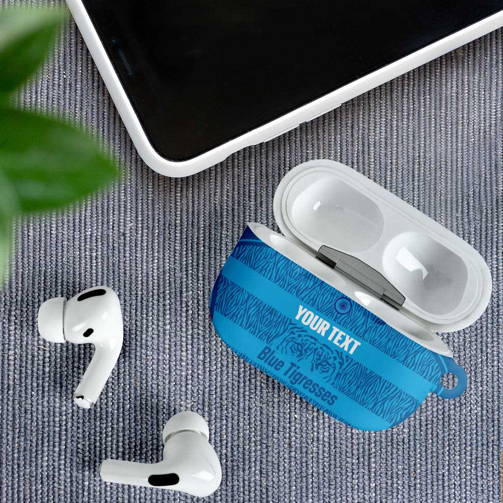 Custom India Football 2026 AirPods Case Come On Blue Tigresses - Blue Version