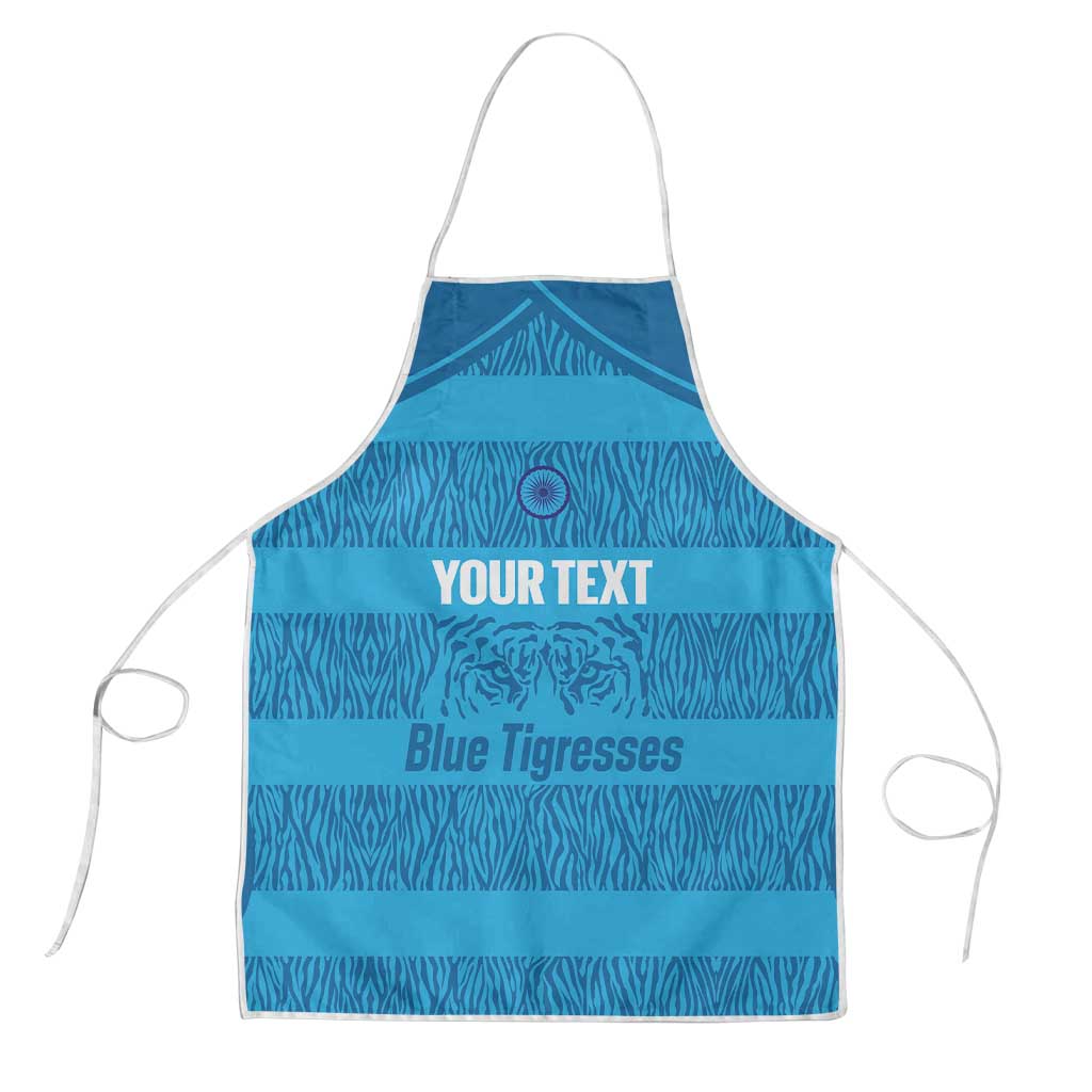 Custom India Football 2026 Apron Come On Blue Tigresses - Blue Version
