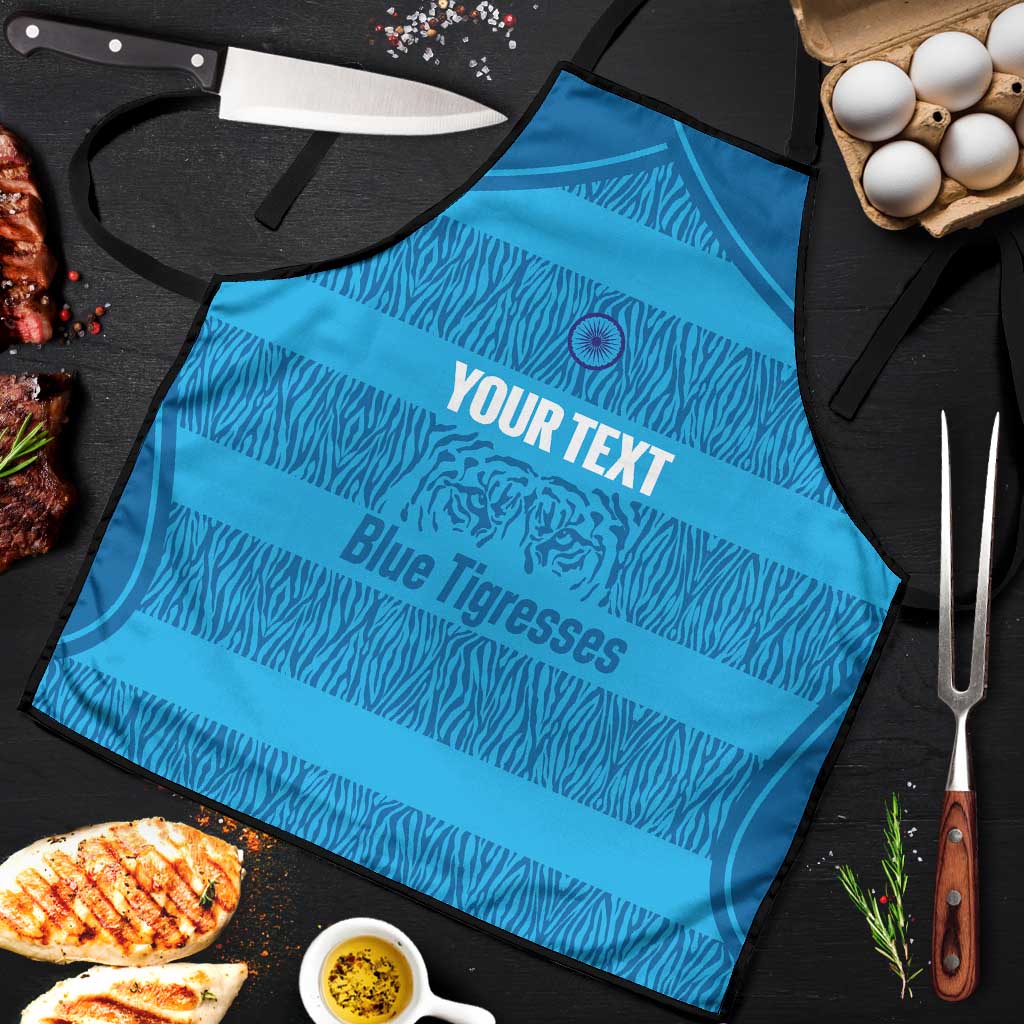 Custom India Football 2026 Apron Come On Blue Tigresses - Blue Version