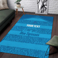 Custom India Football 2026 Area Rug Come On Blue Tigresses - Blue Version