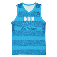 Custom India Football 2026 Basketball Jersey Come On Blue Tigresses - Blue Version