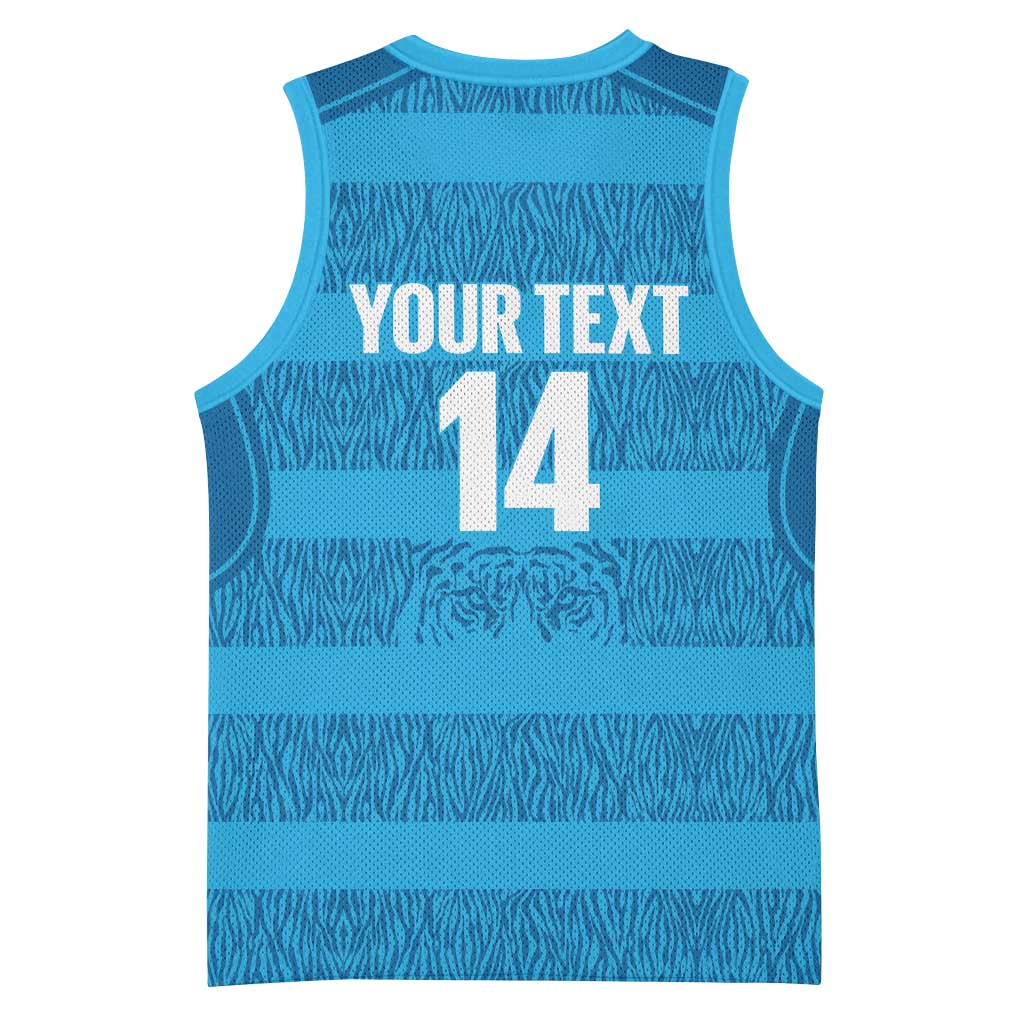 Custom India Football 2026 Basketball Jersey Come On Blue Tigresses - Blue Version