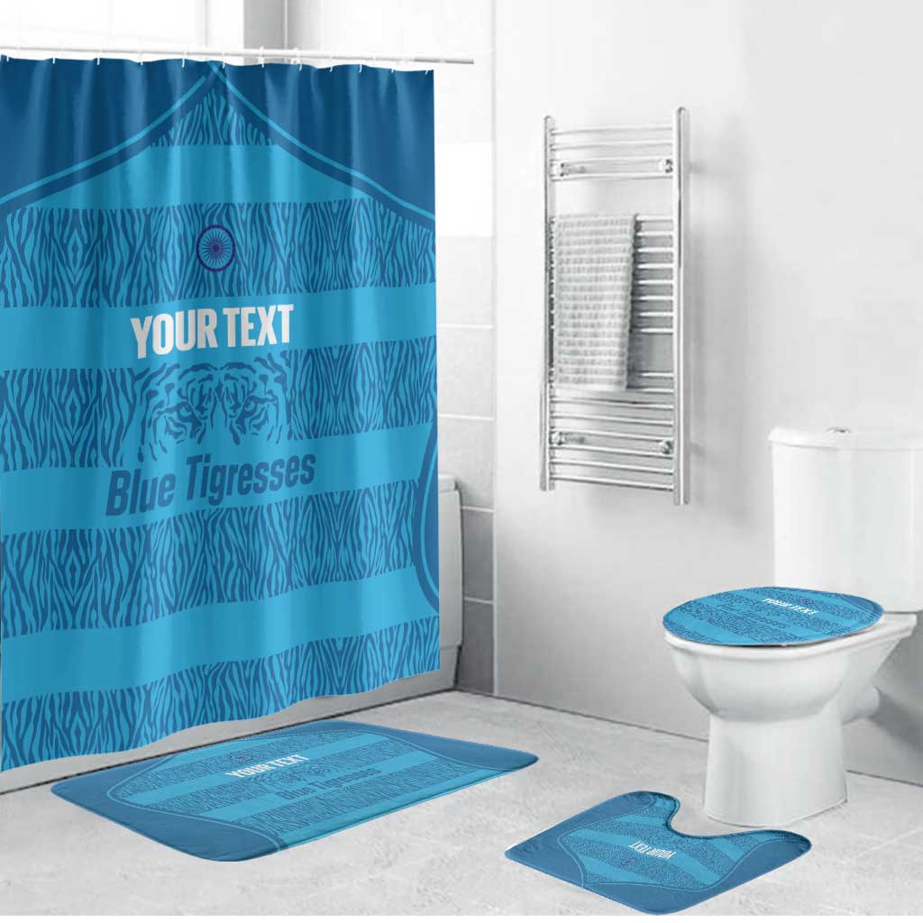 Custom India Football 2026 Bathroom Set Come On Blue Tigresses - Blue Version