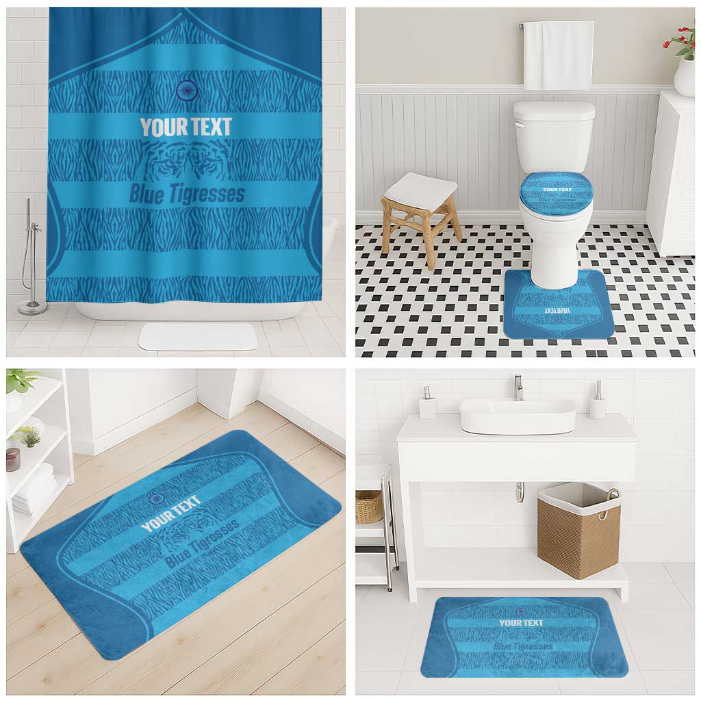 Custom India Football 2026 Bathroom Set Come On Blue Tigresses - Blue Version