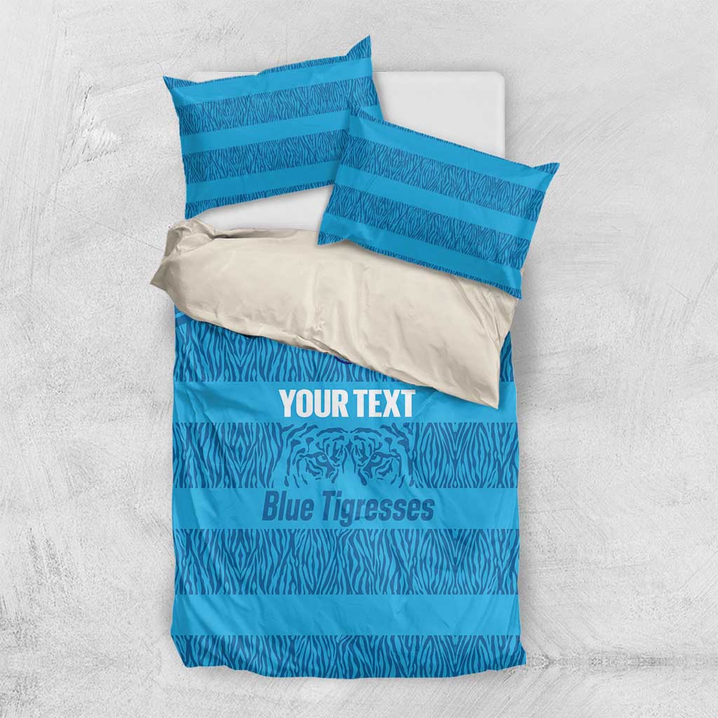Custom India Football 2026 Bedding Set Come On Blue Tigresses - Blue Version