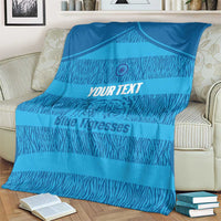 Custom India Football 2026 Blanket Come On Blue Tigresses - Blue Version