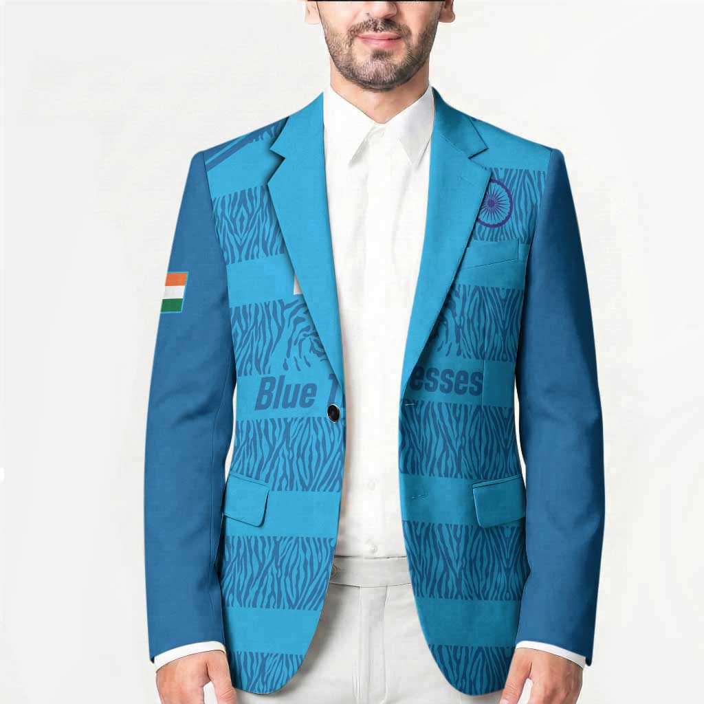 Custom India Football 2026 Blazer Come On Blue Tigresses - Blue Version