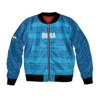 Custom India Football 2026 Bomber Jacket Come On Blue Tigresses - Blue Version