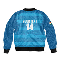 Custom India Football 2026 Bomber Jacket Come On Blue Tigresses - Blue Version