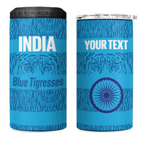 Custom India Football 2026 4 in 1 Can Cooler Tumbler Come On Blue Tigresses - Blue Version