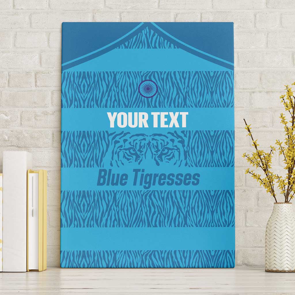 Custom India Football 2026 Canvas Wall Art Come On Blue Tigresses - Blue Version