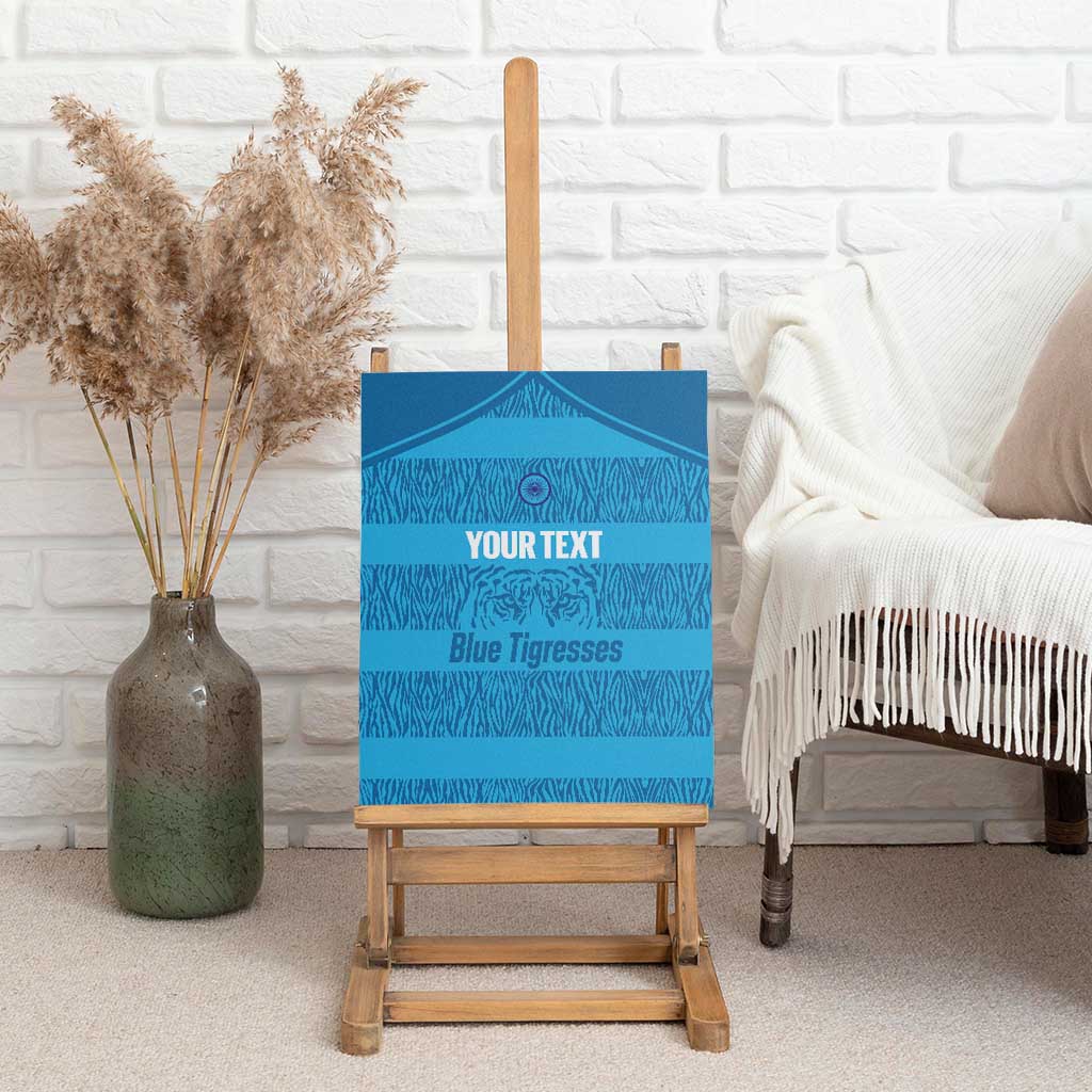 Custom India Football 2026 Canvas Wall Art Come On Blue Tigresses - Blue Version