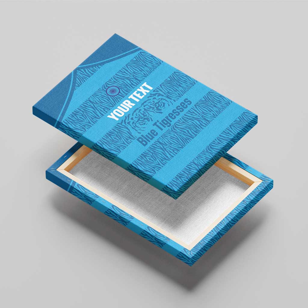 Custom India Football 2026 Canvas Wall Art Come On Blue Tigresses - Blue Version