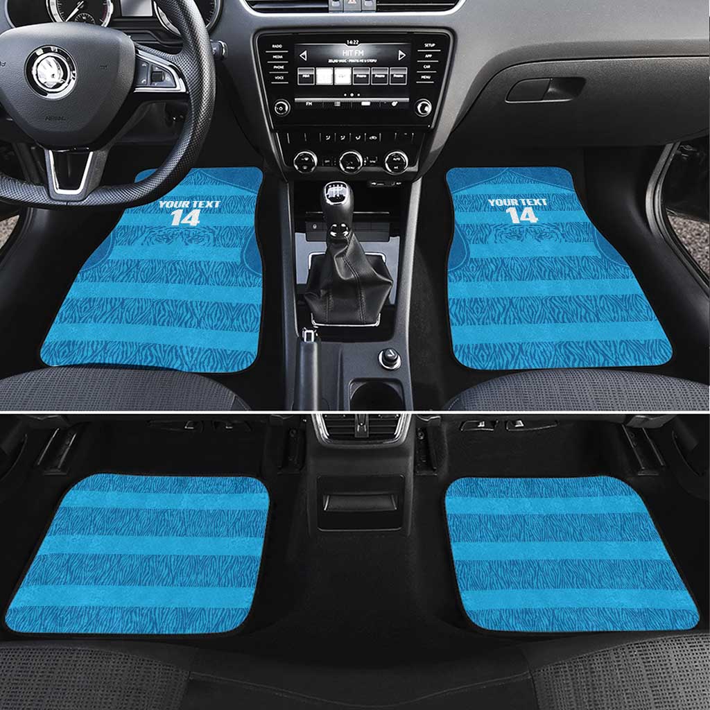 Custom India Football 2026 Car Mats Come On Blue Tigresses - Blue Version