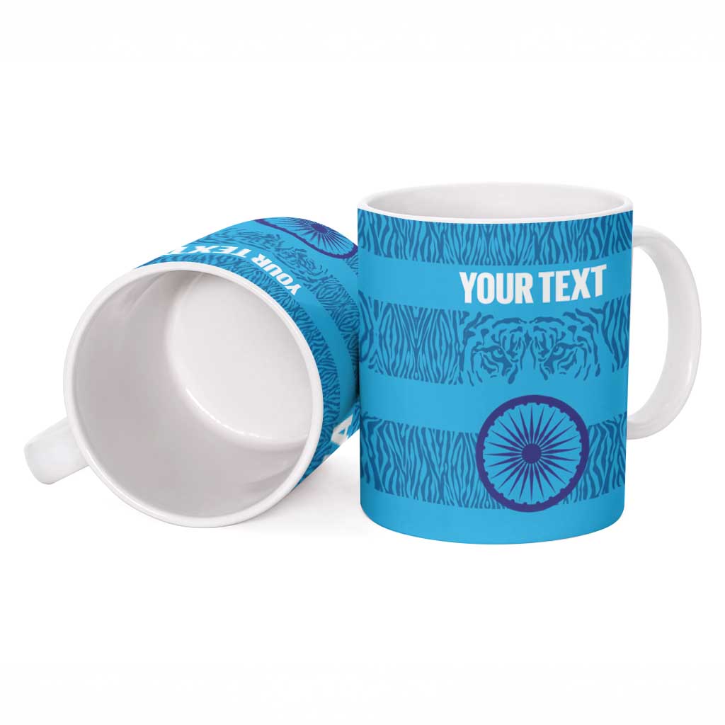 Custom India Football 2026 Ceramic Mug Come On Blue Tigresses - Blue Version