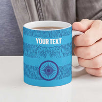 Custom India Football 2026 Ceramic Mug Come On Blue Tigresses - Blue Version
