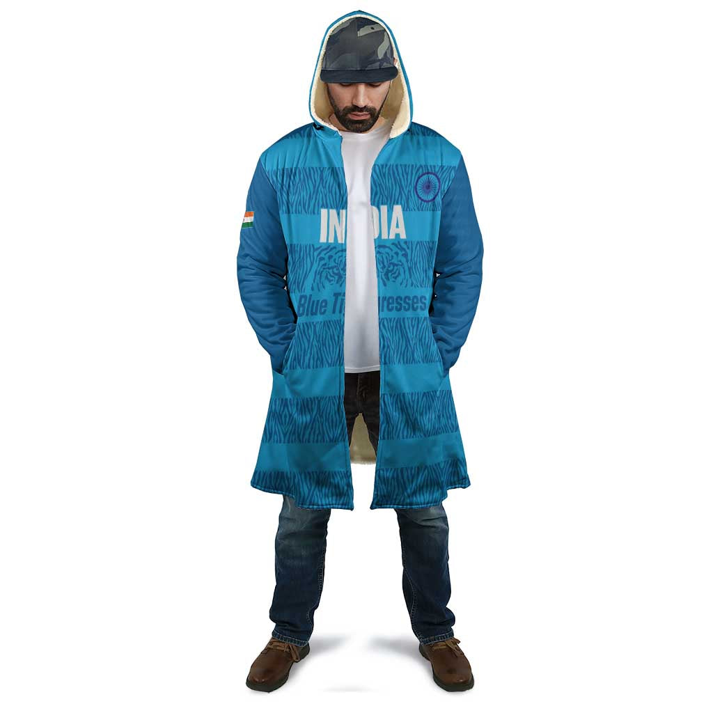 Custom India Football 2026 Cloak Come On Blue Tigresses - Blue Version
