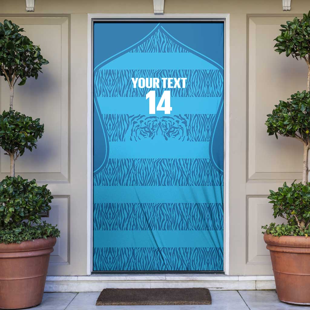 Custom India Football 2026 Door Cover Come On Blue Tigresses - Blue Version