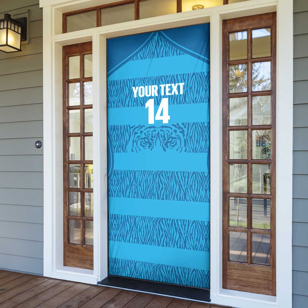 Custom India Football 2026 Door Cover Come On Blue Tigresses - Blue Version