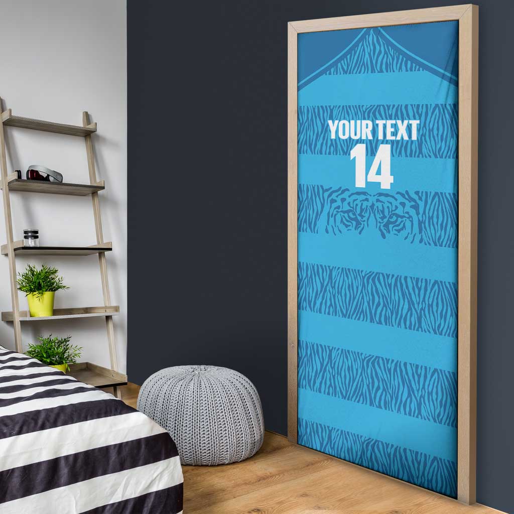 Custom India Football 2026 Door Cover Come On Blue Tigresses - Blue Version
