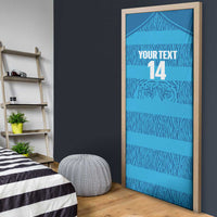 Custom India Football 2026 Door Cover Come On Blue Tigresses - Blue Version