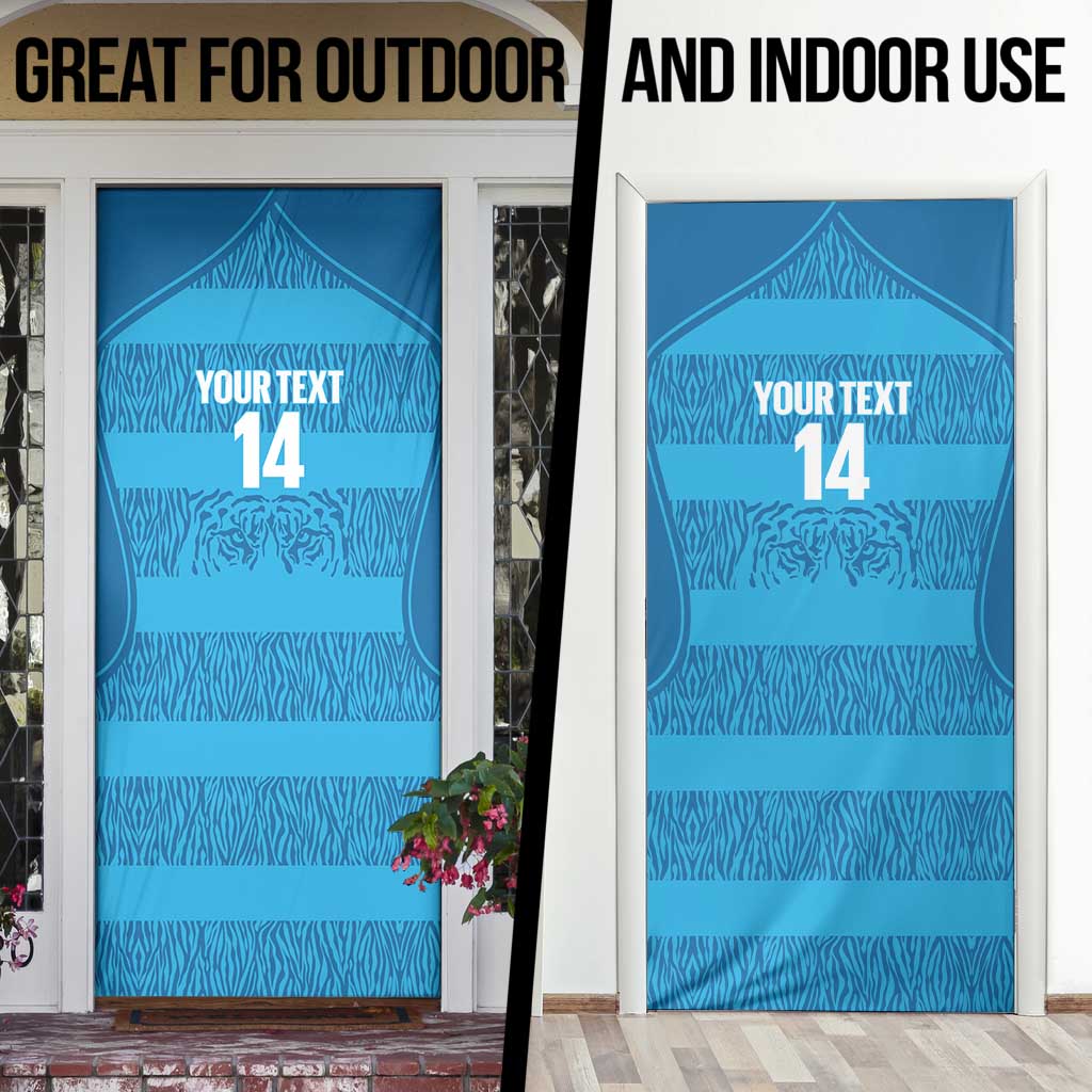 Custom India Football 2026 Door Cover Come On Blue Tigresses - Blue Version