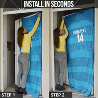 Custom India Football 2026 Door Cover Come On Blue Tigresses - Blue Version