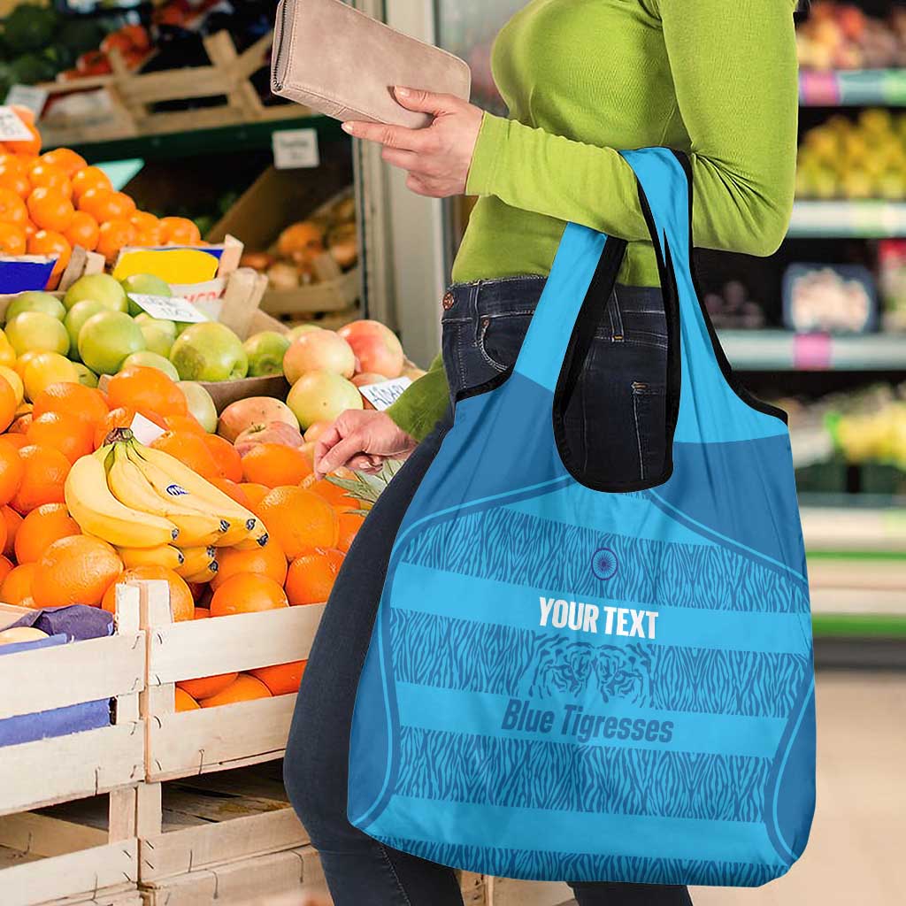 Custom India Football 2026 Grocery Bag Come On Blue Tigresses - Blue Version