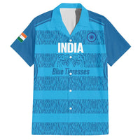 Custom India Football 2026 Hawaiian Shirt Come On Blue Tigresses - Blue Version
