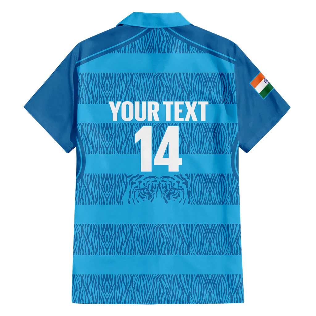 Custom India Football 2026 Hawaiian Shirt Come On Blue Tigresses - Blue Version