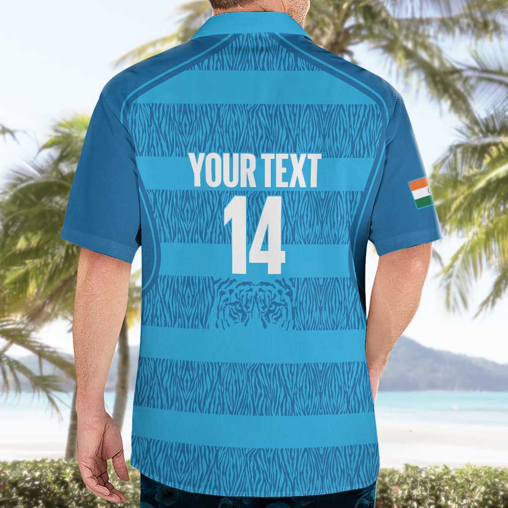 Custom India Football 2026 Hawaiian Shirt Come On Blue Tigresses - Blue Version
